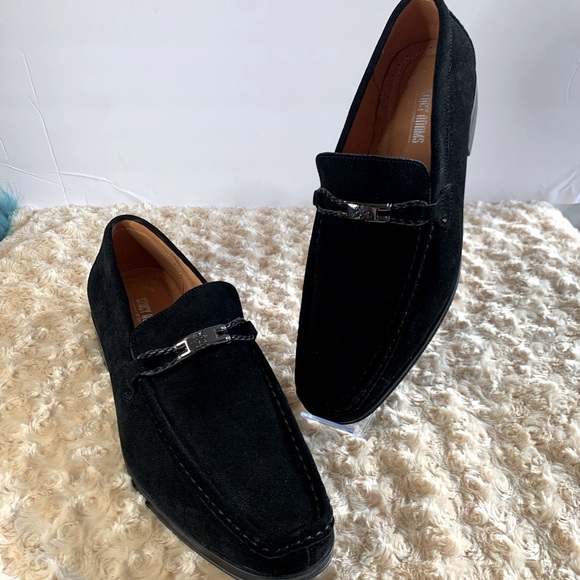 Stacy Adams Other - Stacy Adams Suede Neville Moc-Toe Black Penny Loafer Size 12